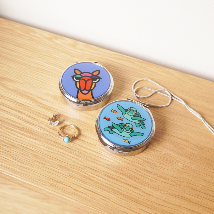 SMALL METAL BOX - CAMEL