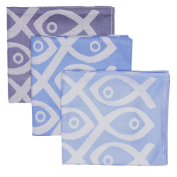 TEA TOWELS SUSHI BLUE 3-PACK