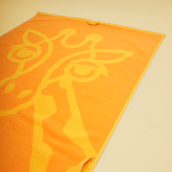 TOWEL GIRAFFE YELLOW 70 X 140