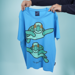 T-SHIRT ADULT SEA TURTLE TURQUOISE