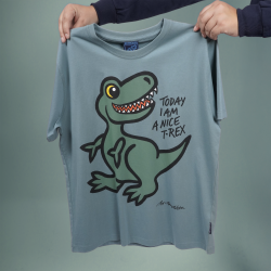T-SHIRT ADULT T-REX GREEN