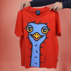 T-SHIRT ADULT OSTRICH RED