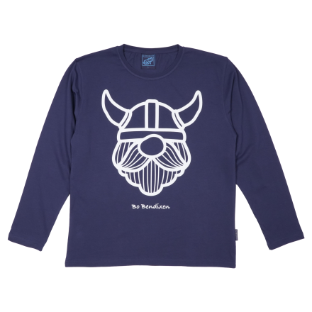 T-SHIRT VOKSEN LANG�RMET VIKING STORSK�G NAVY