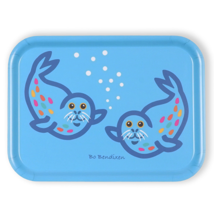 SERVING TRAY SEAL TURQUOISE 27x20 CM