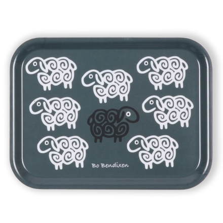 SERVING TRAY BLACK SHEEP GREEN 27x20 CM