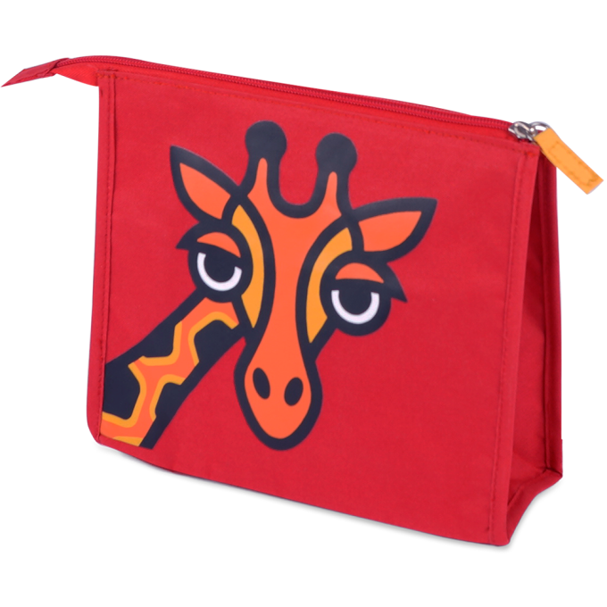 TOILETRY BAG GIRAFFE RED