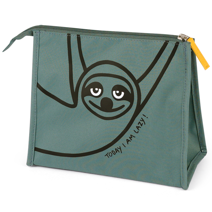TOILETRY BAG LAZY GUY GREEN  
