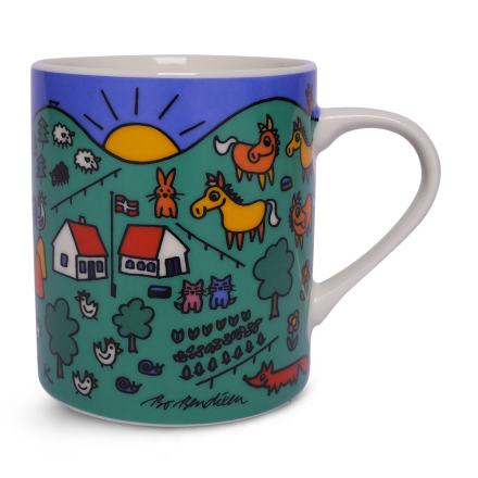 MUG FARM BLUE AND GREEN