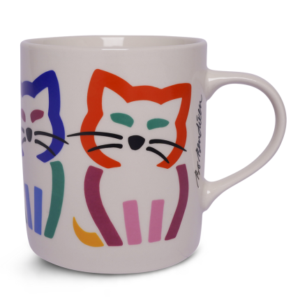 MUG CATS WHITE