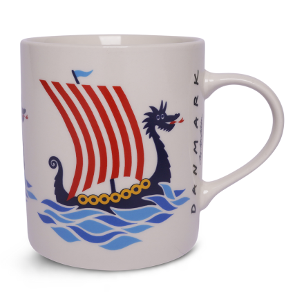 MUG DRAGON SHIP WHITE