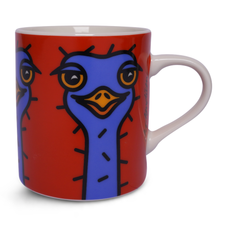 MUG OSTRICH RED