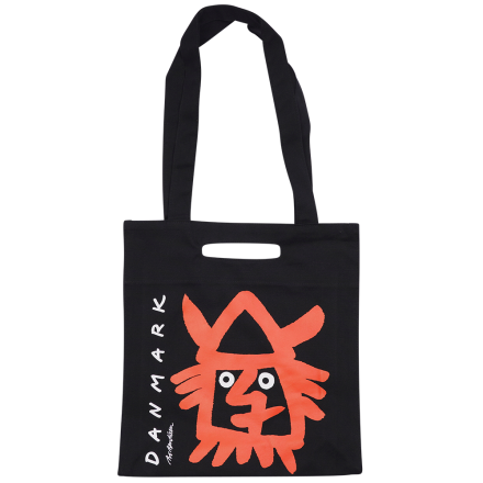TOTEBAG VIKING HEAD BLACK 