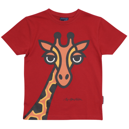 T-SHIRT ADULT GIRAFFE RED
