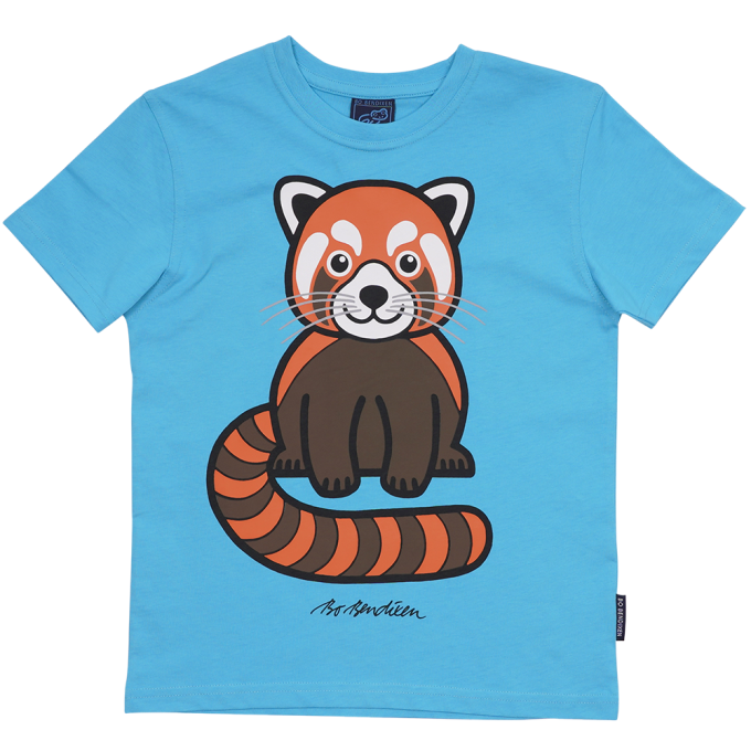 T-SHIRT KIDS RED PANDA BLUE