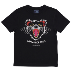 T-SHIRT VOKSEN DEVIL SORT