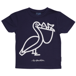 T-SHIRT ADULT PELICAN NAVY