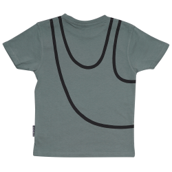 T-SHIRT BRN LAZY GUY GRN