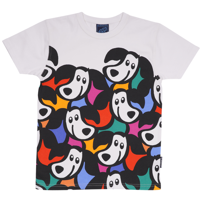 T-SHIRT KIDS MULTICOLOR ZIPPO WHITE