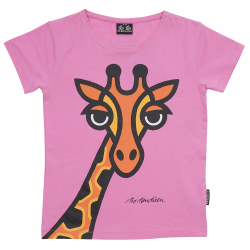 T-SHIRT  KIDS SLIM FIT GIRAFFE PINK