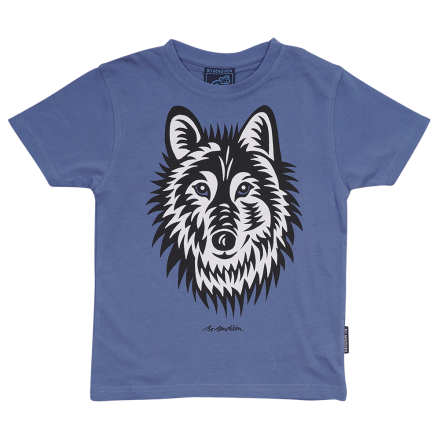 T-SHIRT KIDS WOLF BLUE