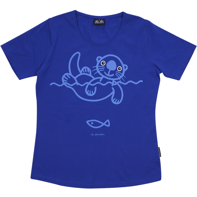 T-SHIRT SLIM FIT SEA OTTER BLUE