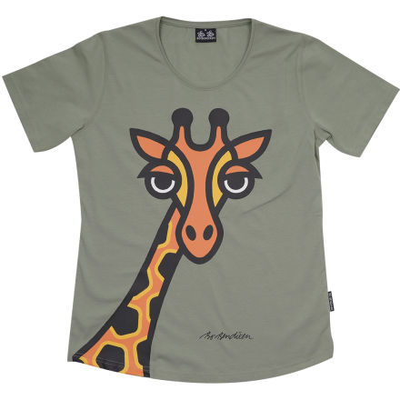T-SHIRT SLIM FIT GIRAFFE GREEN