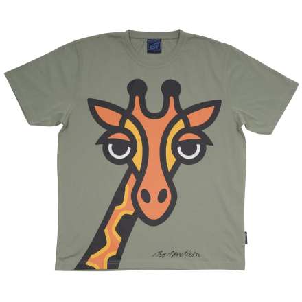 T-SHIRT ADULT GIRAFFE GREEN