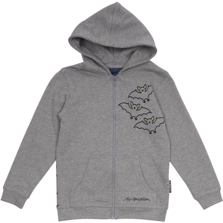 SWEATSHIRT KIDS W HOOD AND ZIPPER PENGUIN W FISH BLUE