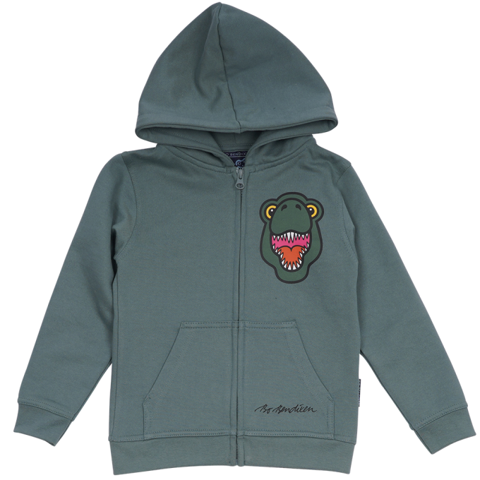 SWEATSHIRT BRN M HTTE OG LYN T-REX GRN