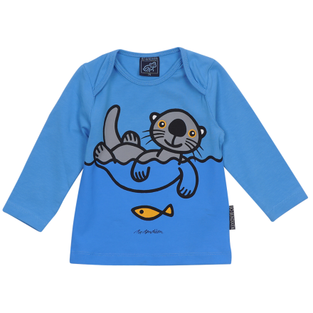 T-SHIRT LONG SLEEVES SEA OTTER BLUE