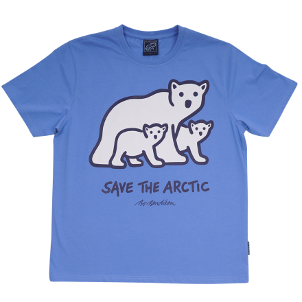 T-SHIRT ADULT POLAR BEAR BLUE