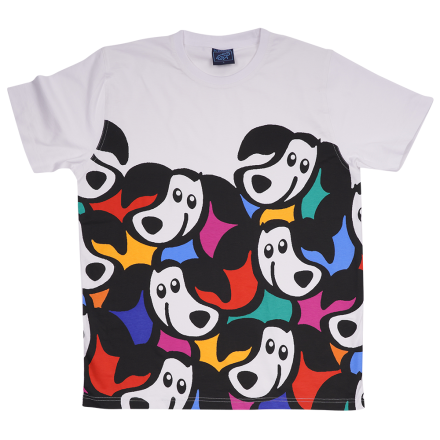 T-SHIRT ADULT MULTICOLOR ZIPPO WHITE