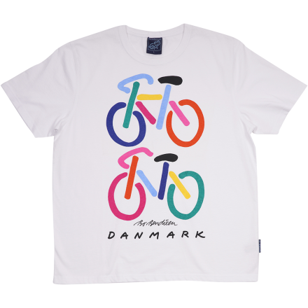 T-SHIRT ADULT 2 BIKES WHITE