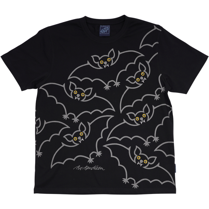 T-SHIRT ADULT BAT BLACK