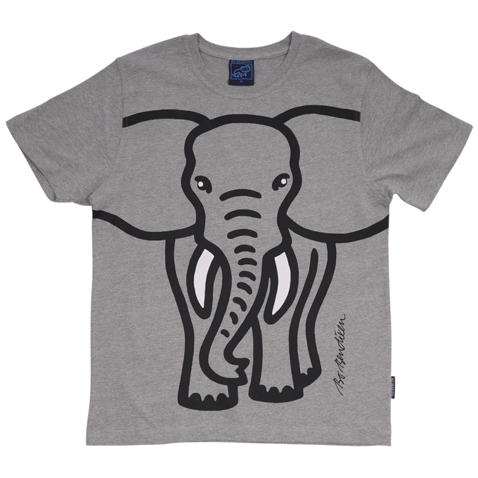 T-SHIRT ADULT ELEPHANT GREY