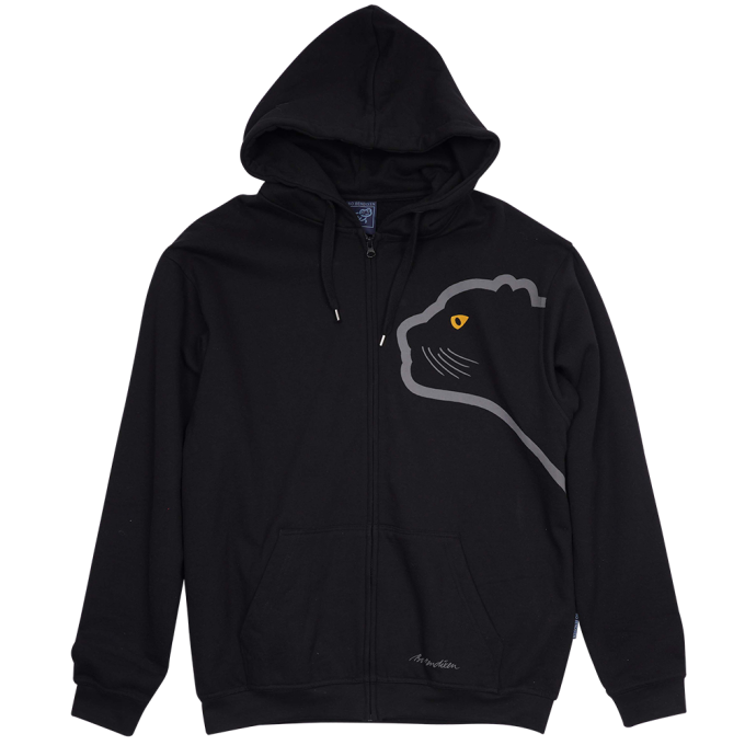 SWEATSHIRT VOKSEN M HTTE OG LYN PANTER SORT