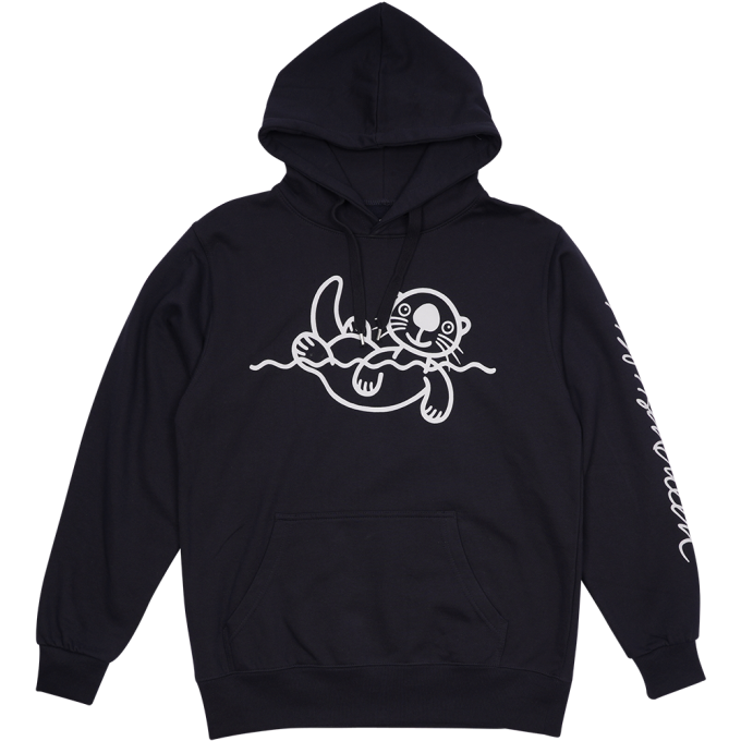 SWEATSHIRT ADULT W HOOD SEA OTTER NAVY