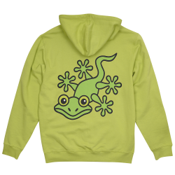 SWEATSHIRT ADULT W HOOD AND ZIPPER GECKO LIME