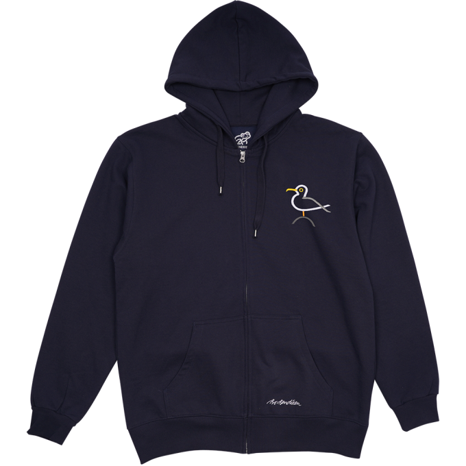 SWEATSHIRT VOKSEN M HTTE OG LYN MGE BRODERI NAVY