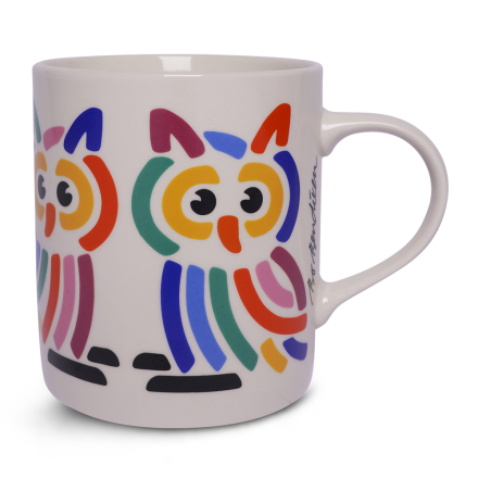 MUG OWL WHITE