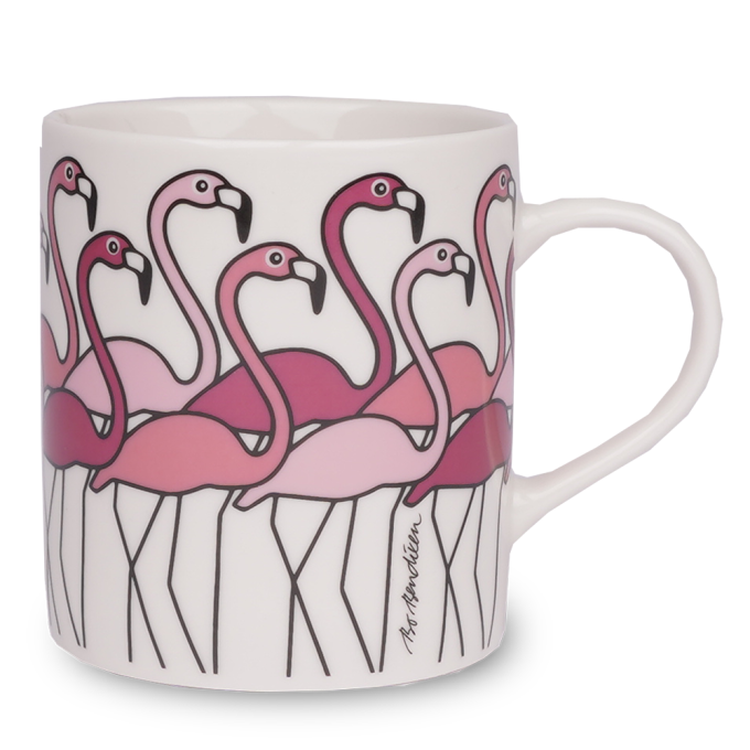 MUG FLAMINGO WHITE