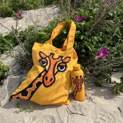 TOTEBAG W POUCH GIRAFFE