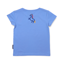 T-SHIRT KIDS SLIM FIT HORSE TURQUOISE
