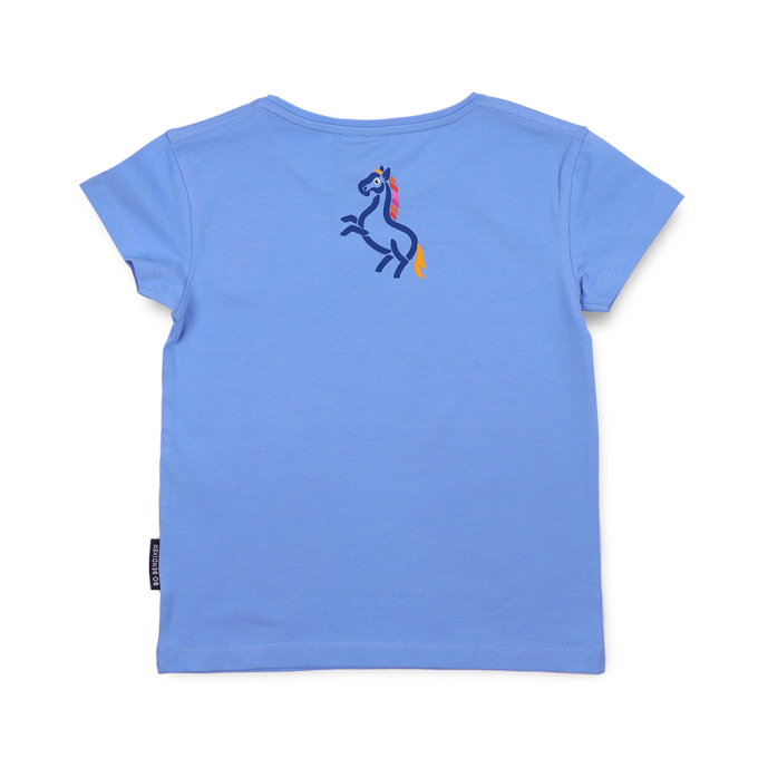 T-SHIRT KIDS SLIM FIT HORSE TURQUOISE