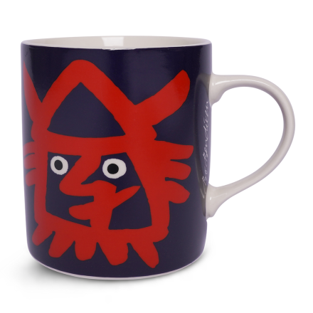 MUG RED VIKING HEAD NAVY