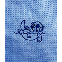 KIMONO WAFFLE SEA OTTER BLUE