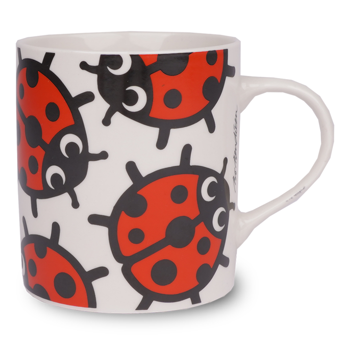 MUG LADY BUG WHITE