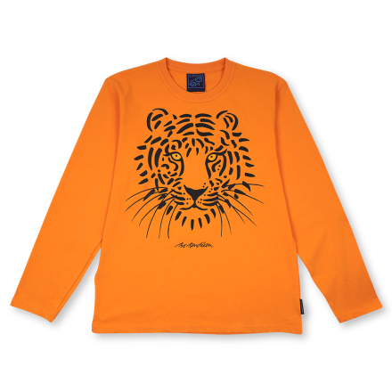 T-SHIRT ADULT LONG SLEEVED TIGER ORANGE