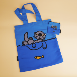 TOTEBAG W POUCH SEA OTTER