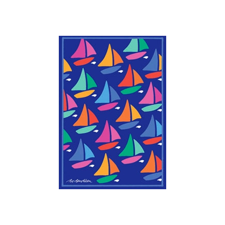 POSTCARD SAIL BOATS NAVY